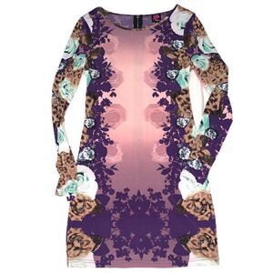 2B BEBE floral pink and purple dress